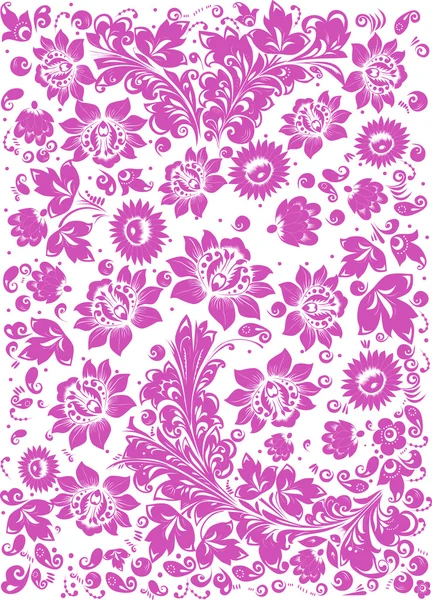 Квітковий світло-рожевий дизайн на білому — стоковий вектор