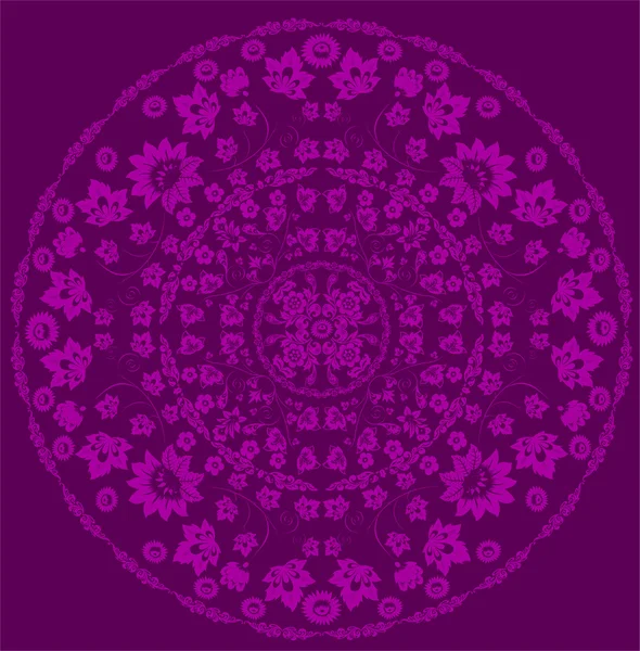 Рожевий круглий квітковий дизайн — стоковий вектор
