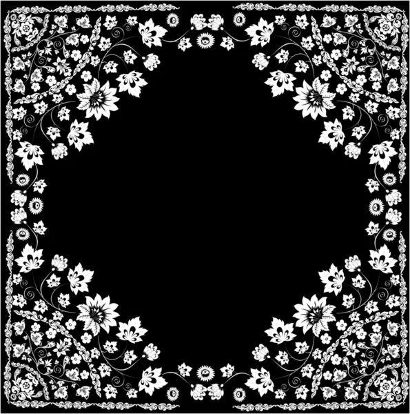 Cadre symétrique de couleur blanche — Image vectorielle