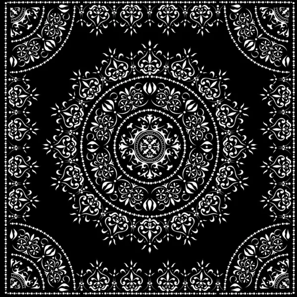 Modèle de cercle noir dans le cadre — Image vectorielle