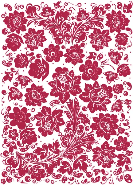 Květinový růžový design na bílém pozadí — Stockový vektor