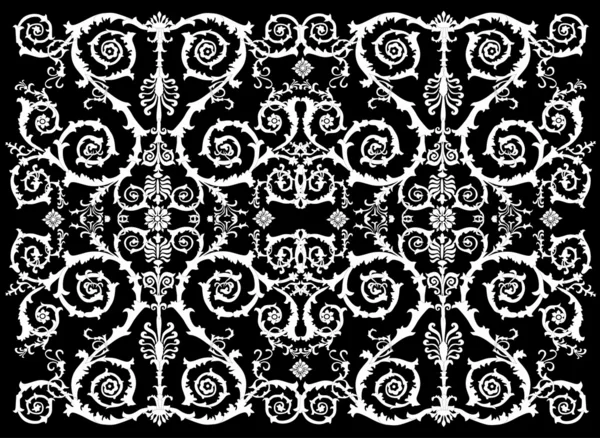 Fond blanc symétrique bouclé — Image vectorielle
