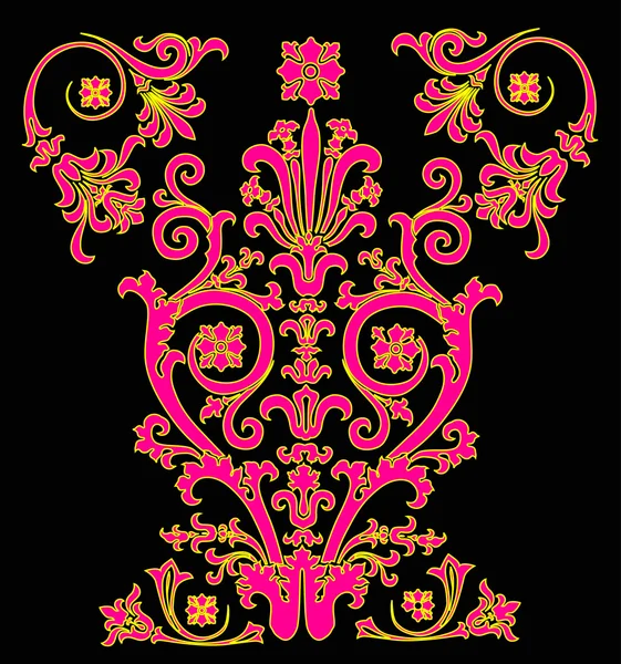 Рожевий і жовтий симетричний дизайн — стоковий вектор