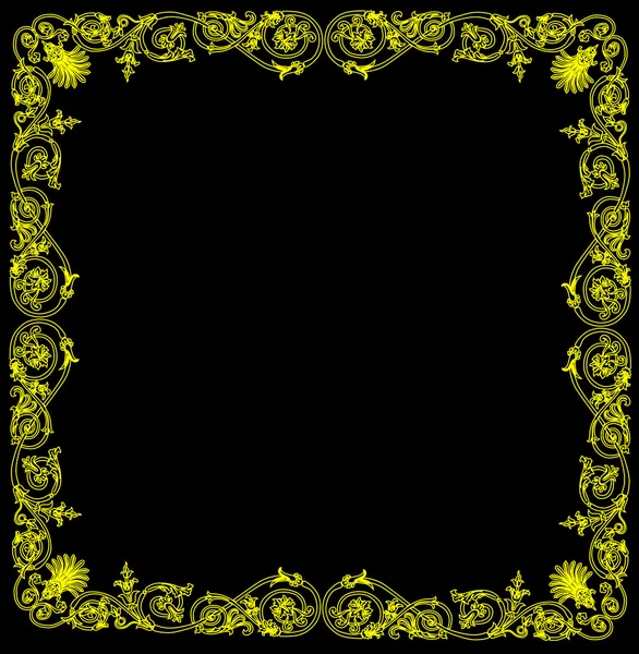 Amarillo sobre marco negro culed — Archivo Imágenes Vectoriales