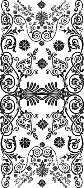 Bande bouclée symétrique noire — Image vectorielle