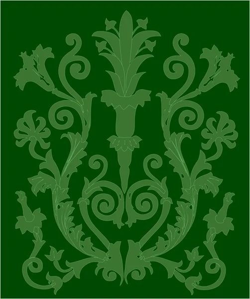 Feuillage vert frisé — Image vectorielle