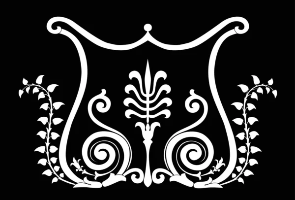 Symmetrische Dekoration weiße Farbe — Stockvektor