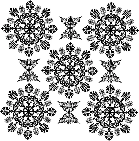 Чёрный периодический скрученный дизайн — стоковый вектор