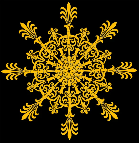 Yellow star shape decoration — Stock Vector