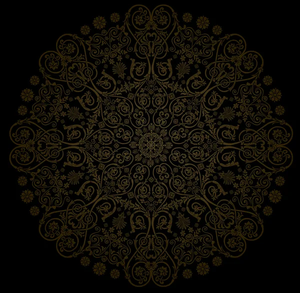 黑褐色圆装饰 — 图库矢量图片