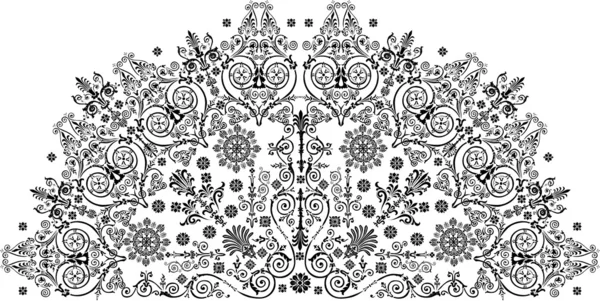 飾られた半円形のパターン — ストックベクタ