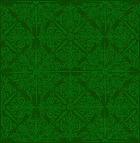 Fond carrelé vert foncé — Image vectorielle