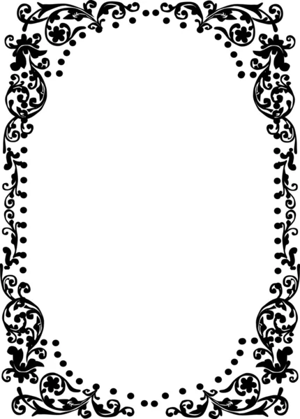 Curled black frame on white — Stock Vector
