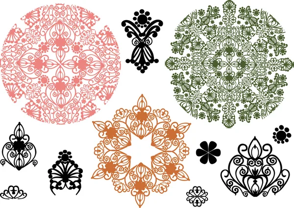 stock vector color ornament elements collection