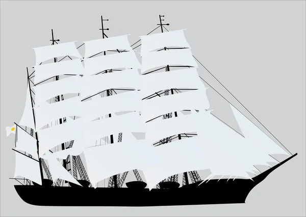 船用轻型帆布 — 图库矢量图片