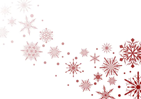 Röd snöflinga illustration — Stock vektor
