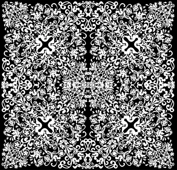 Белый симметричный квадратный абстрактный шаблон — стоковый вектор