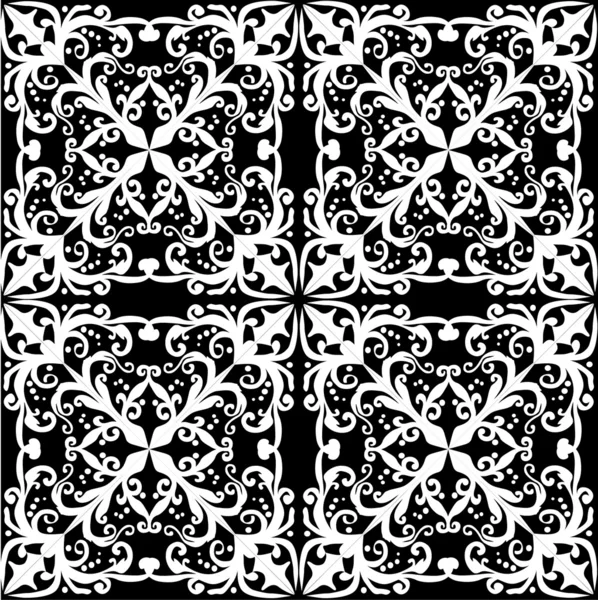 Abstrakte weiße symmetrische quadratische Illustration — Stockvektor