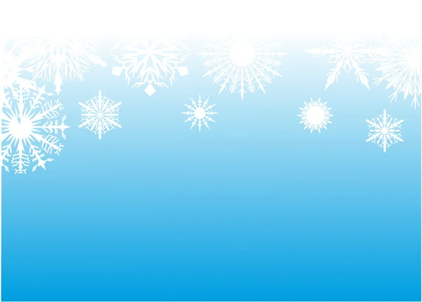 Sfondo bianco e blu neve — Vettoriale Stock