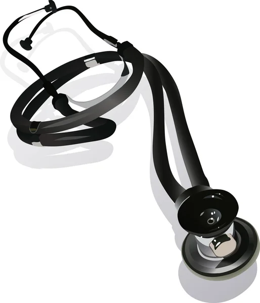 Stethoscope with shadow — Stock Vector