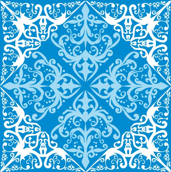 Bílé a modré abstraktní dekorace — Stockový vektor
