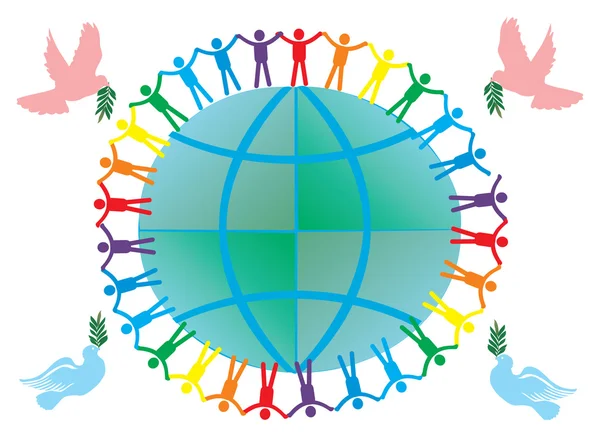 Illustration des symboles de paix — Image vectorielle