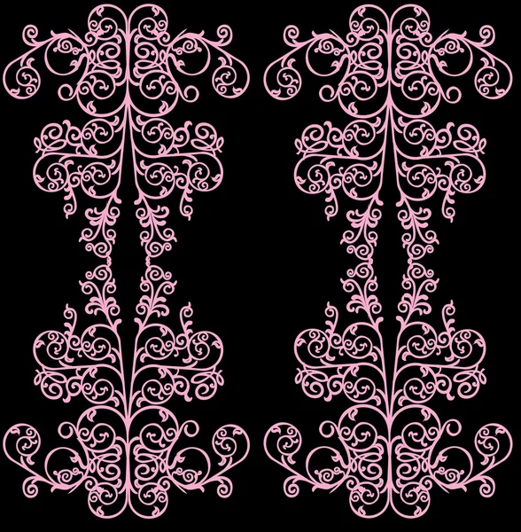 Double pink vertical pattern — Stock Vector