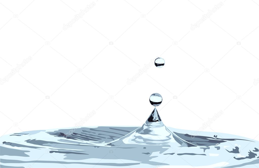 illustration with blue drops