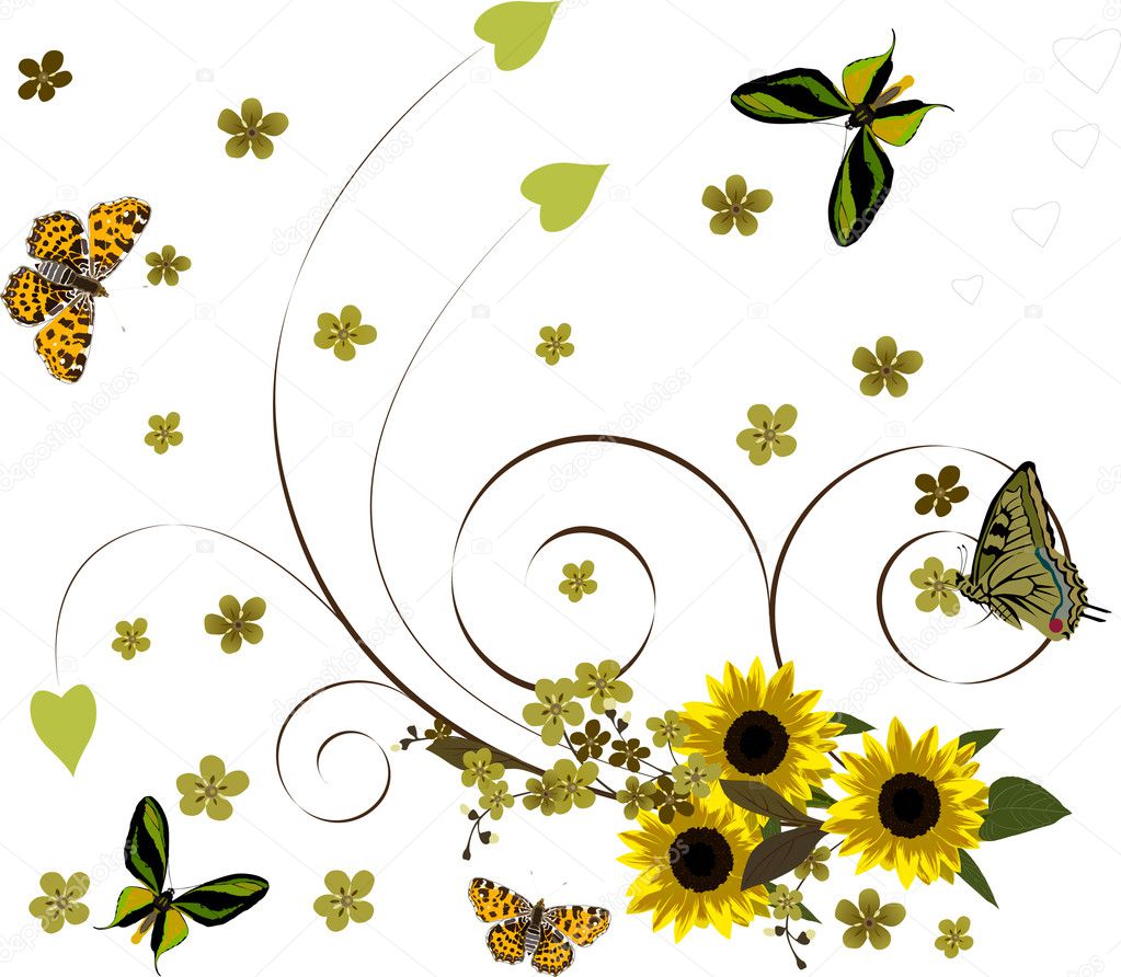 Free Free 278 Clip Art Free Butterfly Sunflower Butterfly Svg SVG PNG EPS DXF File