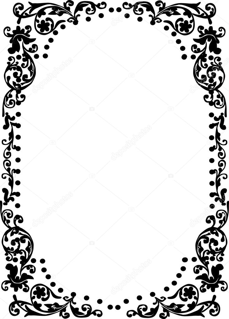 Curled black frame on white — Stock Vector © Dr.PAS #6417186