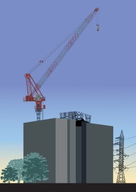 mavi gökyüzünün altında inşaat yapı sanayi
