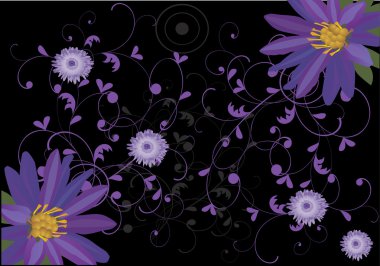 Flower-cURL-Blue-Violet-BGR-Black