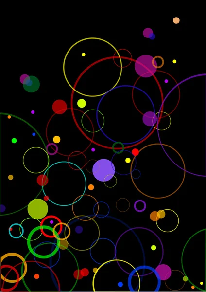 stock vector abstract background with circles on black