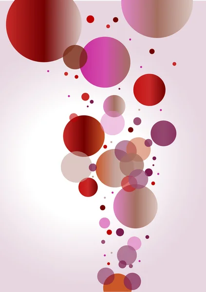 Ontwerp met cirkels van roze en rode kleur — Stockvector