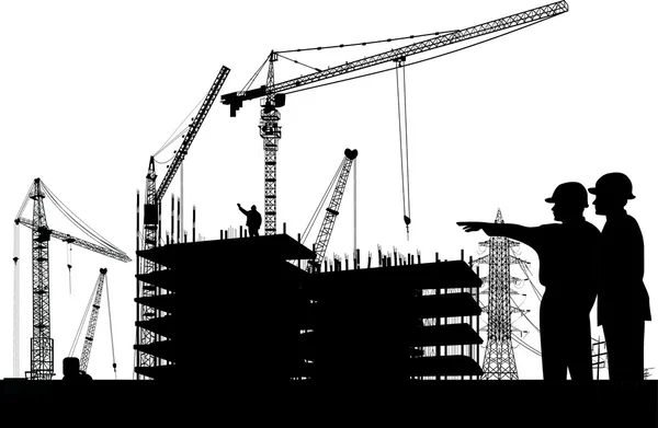 分離の建設と労働者 — ストックベクタ