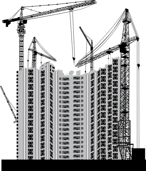 Grijs moderne woningbouw — Stockvector