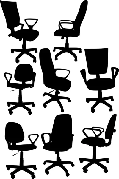 Osiem biura krzesła kolekcja — Wektor stockowy