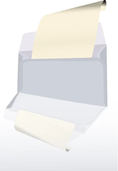 Levha ile gri zarf — Stok Vektör