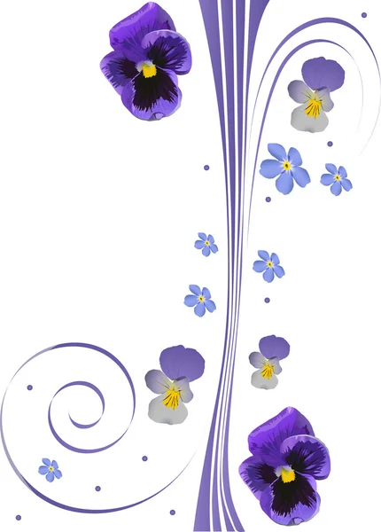 Abstract blue flower design — Stock Vector