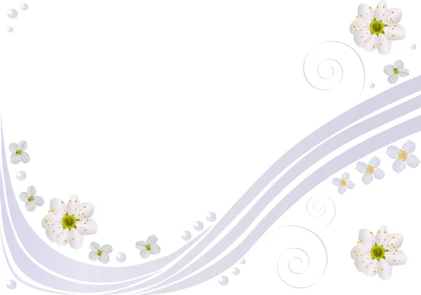 Motif abstrait avec des fleurs de cerisier clair — Image vectorielle