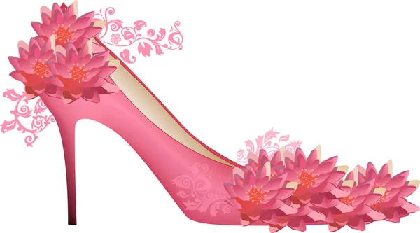 High heel shoes from beautiful butterflies. Vector — Stock Vector ...