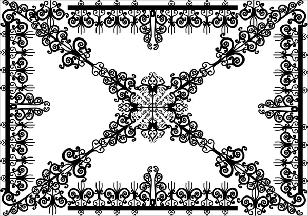 Noir sur blanc motif bouclé simple — Image vectorielle
