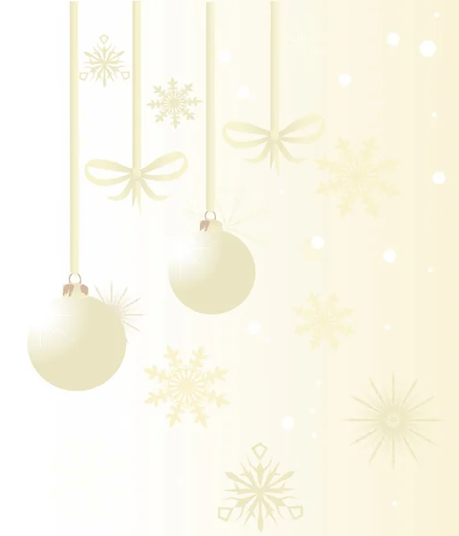 ベージュ色のクリスマス背景 — ストックベクタ
