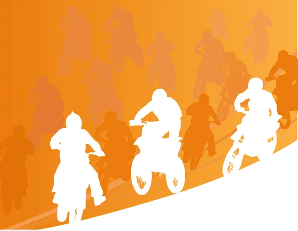 Orange masse fond motocross — Image vectorielle