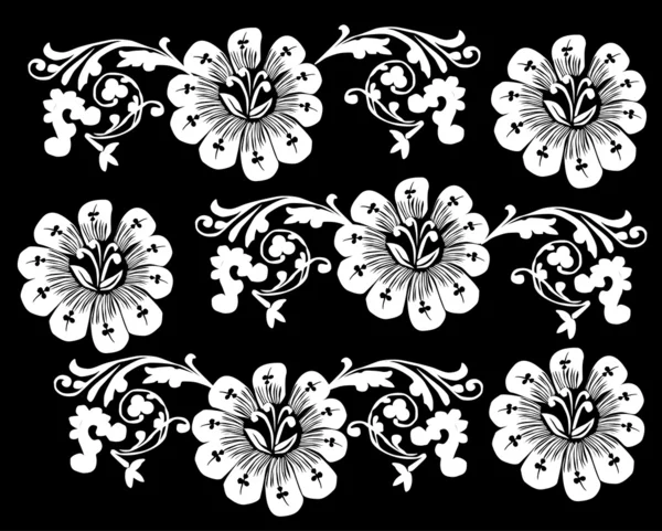 设计与白大花装饰花 — 图库矢量图片