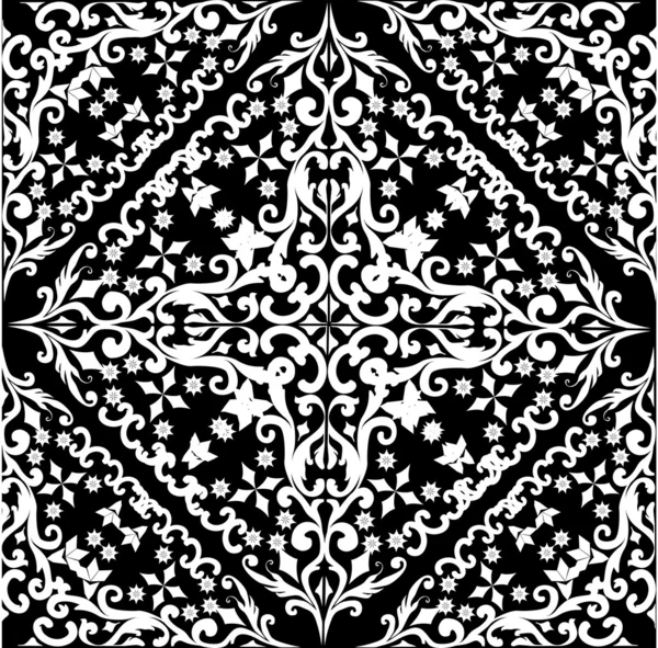 Design abstrait carré blanc et noir — Image vectorielle