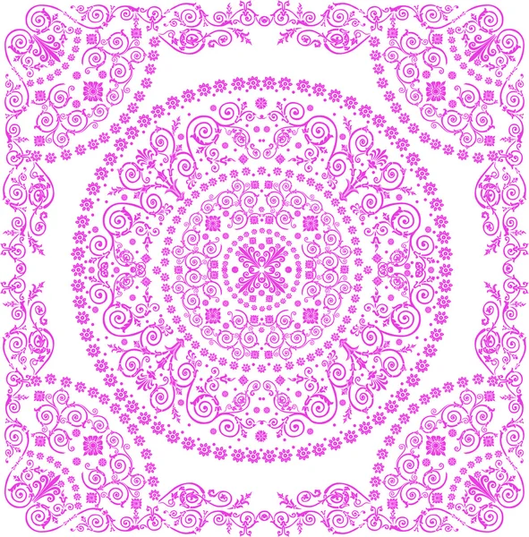 Pink square pattern with circle decoration — Stock Vector