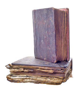 Two old isolated books clipart