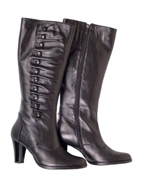 Isolated black woman boots