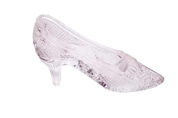 Sapato de cristal transparente único — Fotografia de Stock